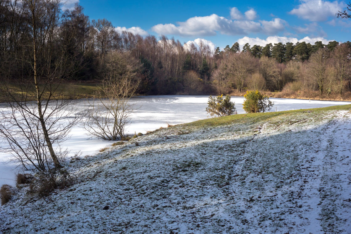 "Frozen Bourley Lake" by Gordon England - $12.55 "Frozen Bourley Lake" stock image