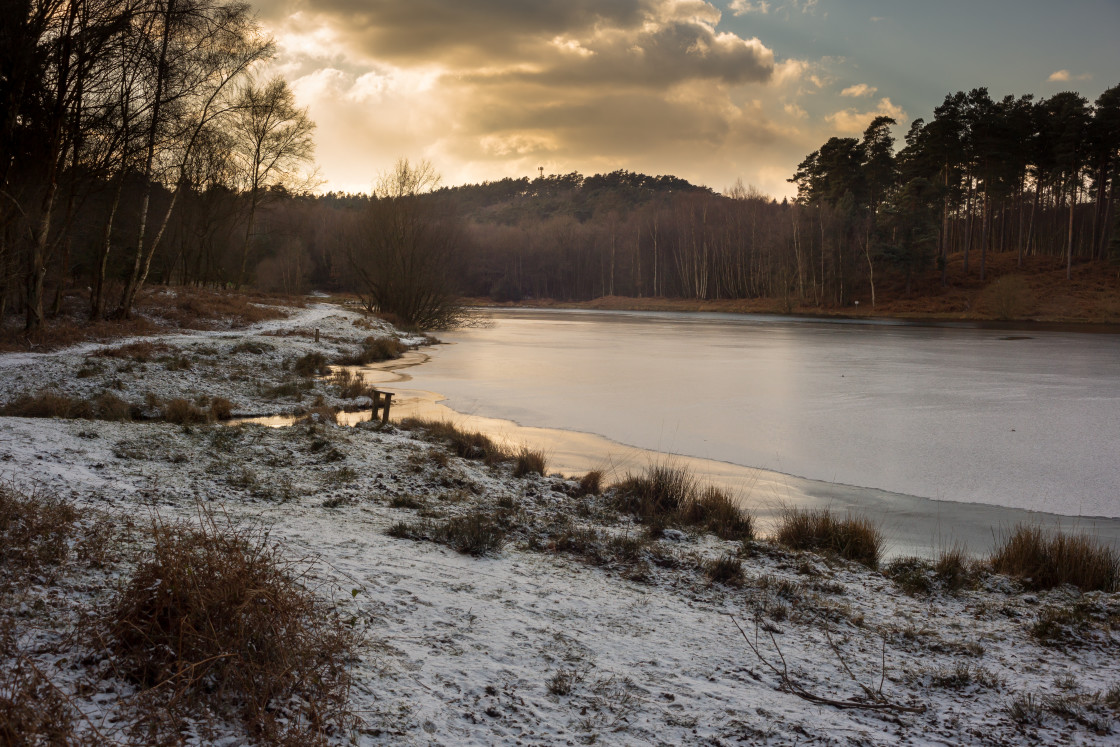 "Frozen Bourley Lake" by Gordon England - $12.12 "Frozen Bourley Lake" stock image