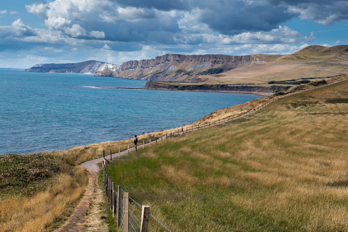 "Walking the Jurassic Coast" by Gordon England - $12.24 "Walking the Jurassic Coast" stock image