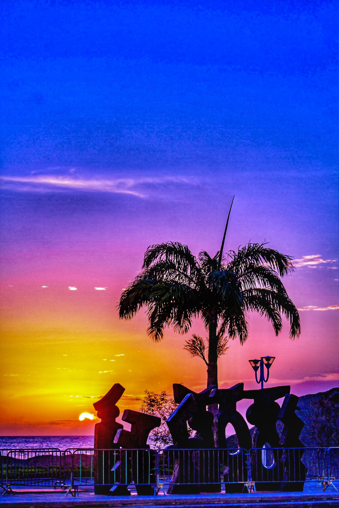 "The Palm sunset" stock image