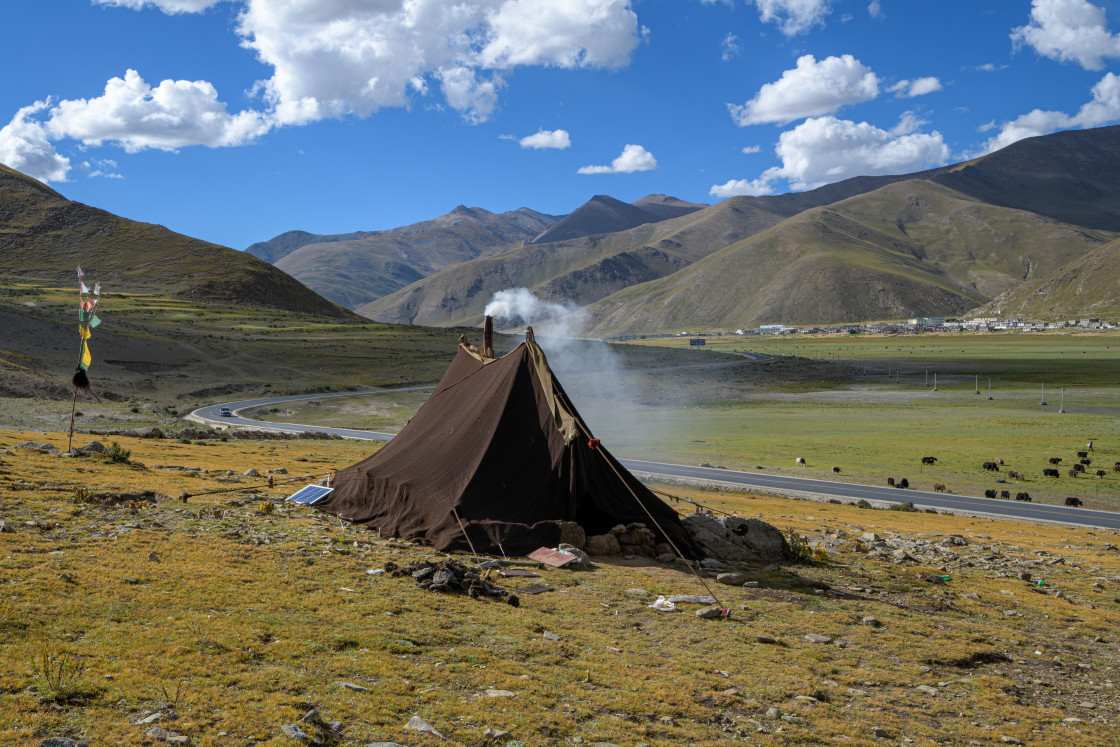 "Yak herders tent" stock image