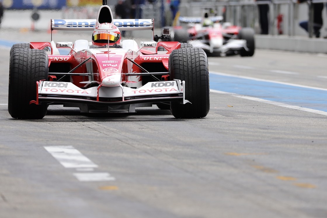 "The pit lane" stock image