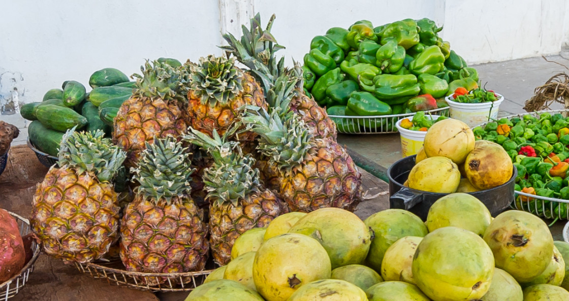 "Cuban fruits and vegetables" stock image