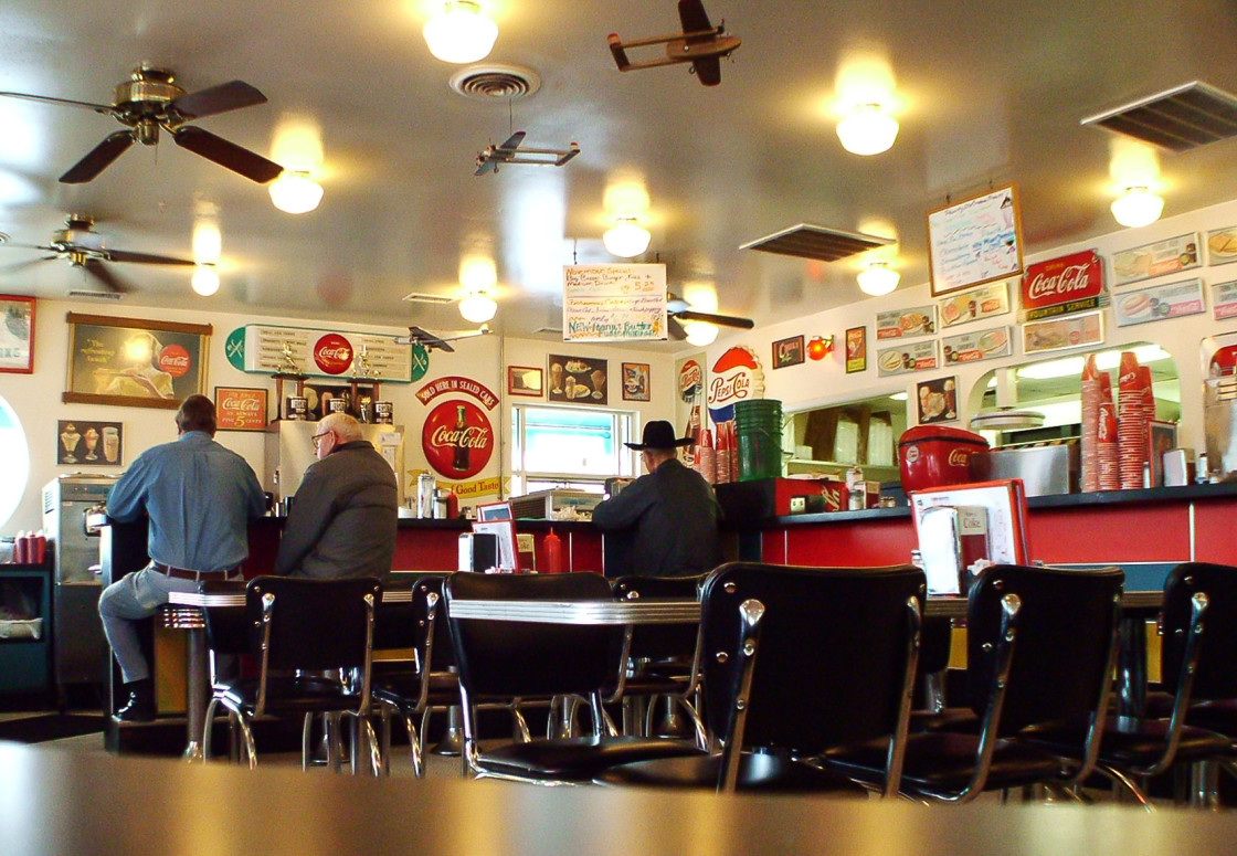 "American diner" stock image