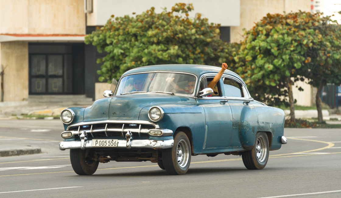 "Old Cars on the Streets of Havana, Cuba" stock image