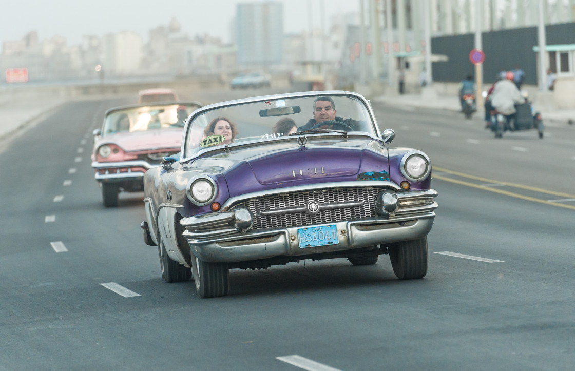 "Old Cars on the Streets of Havana, Cuba" stock image