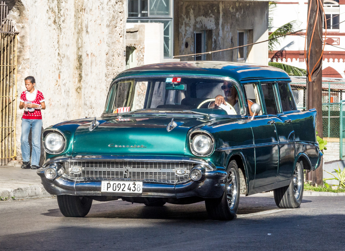 "Old Cars on the Streets of Havana, Cuba" stock image