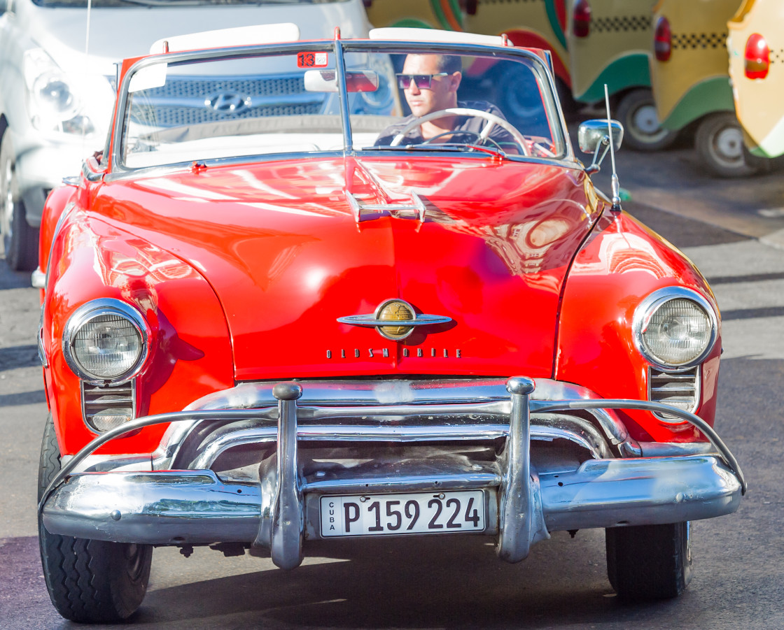 "Old Cars on the Streets of Havana, Cuba" stock image