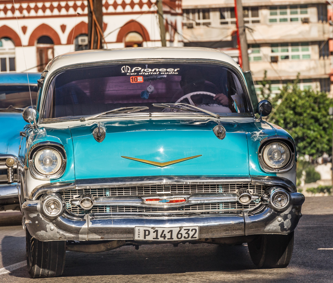 "Old Cars on the Streets of Havana, Cuba" stock image