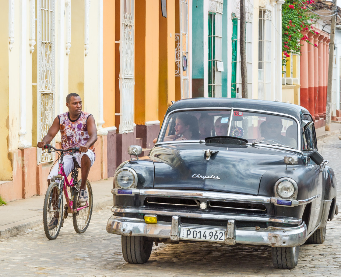 "Old Cars on the Streets of Havana, Cuba" stock image