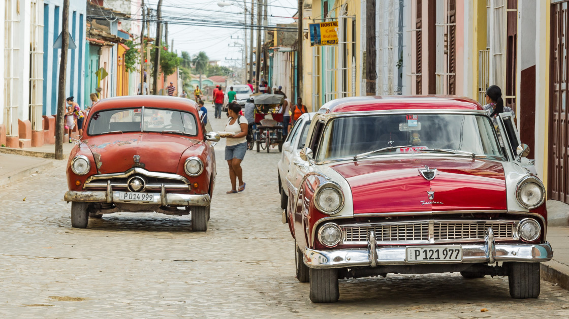 "Old Cars on the Streets of Havana, Cuba" stock image