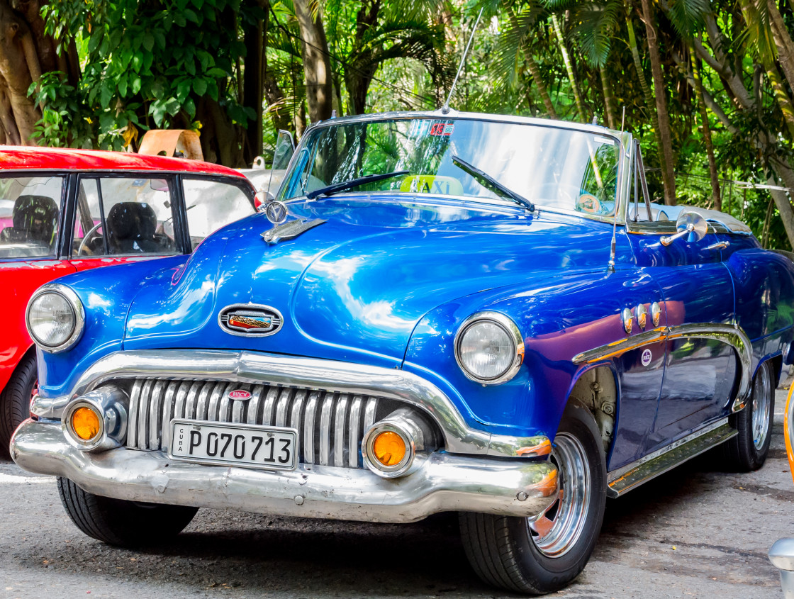 "Old American Cars on the Streets of Havana, Cuba" stock image