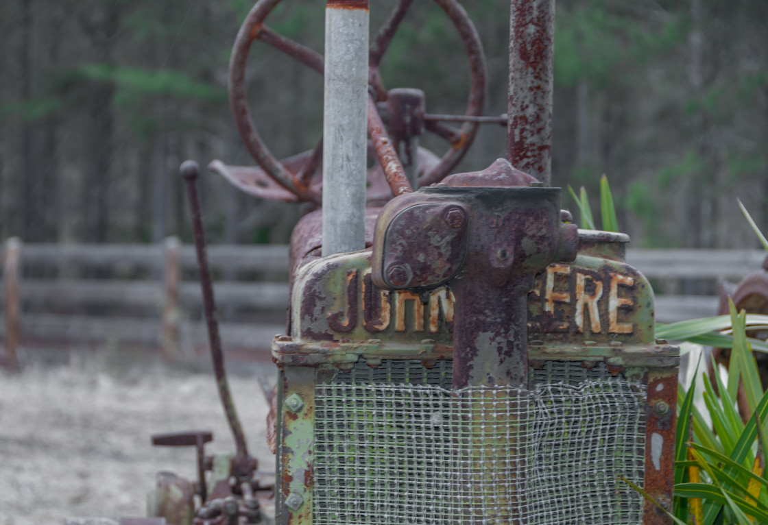 "Old John Deer Tractor" stock image