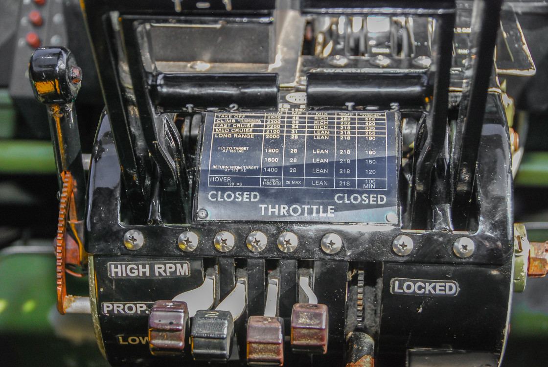 "B-17 Cockpit Controls" stock image