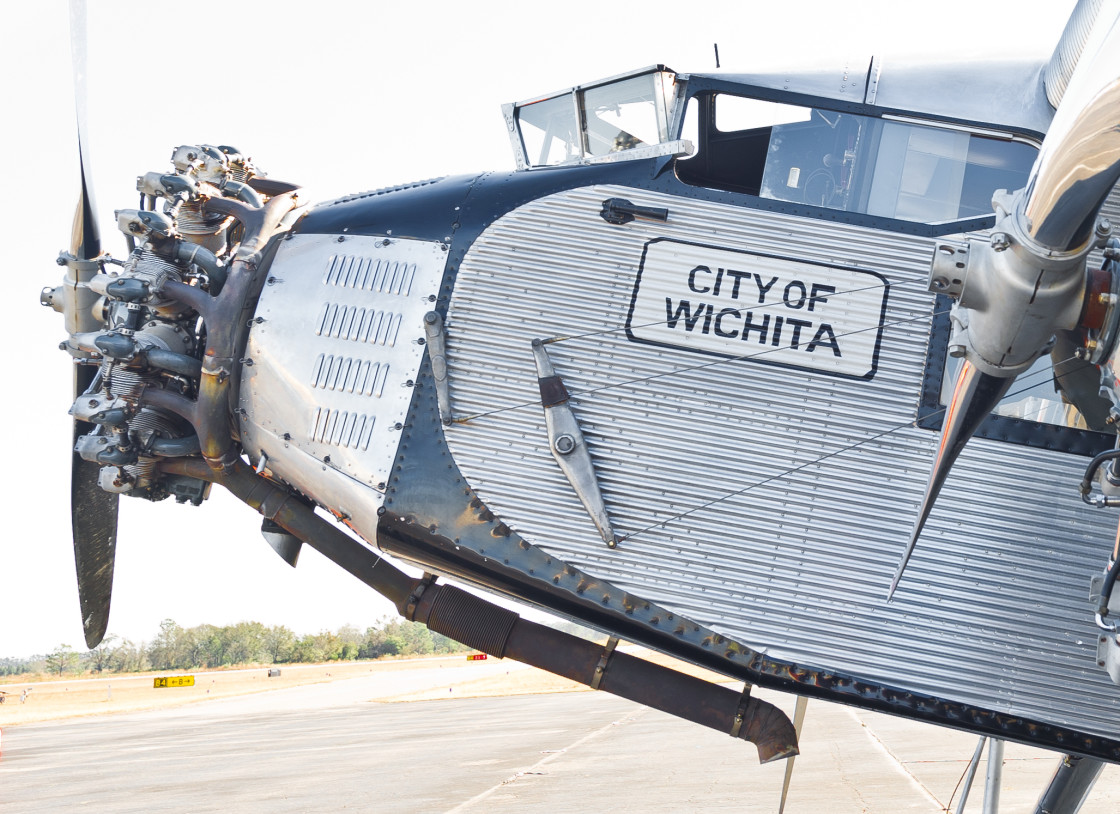 "Ford Tri Motor – City of Wichita" stock image