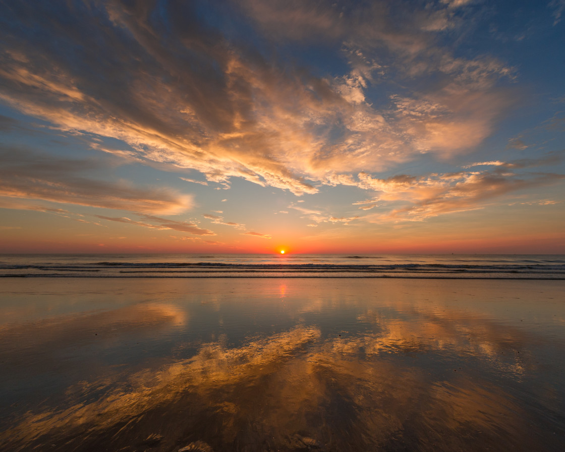 "Sunrise on the beach" stock image