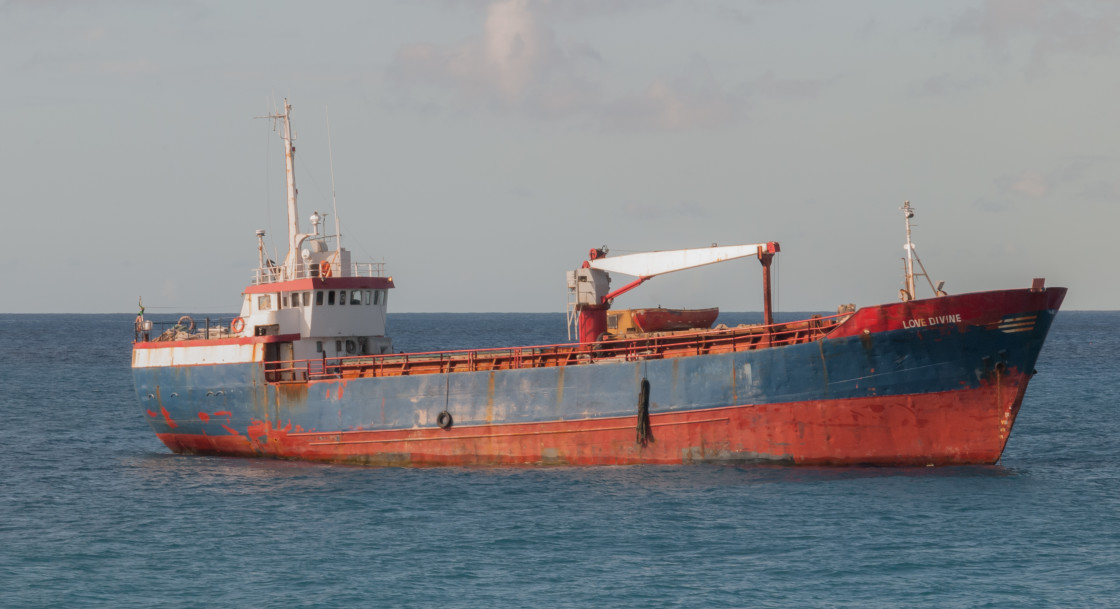 "Freighter ship Love Devine" stock image