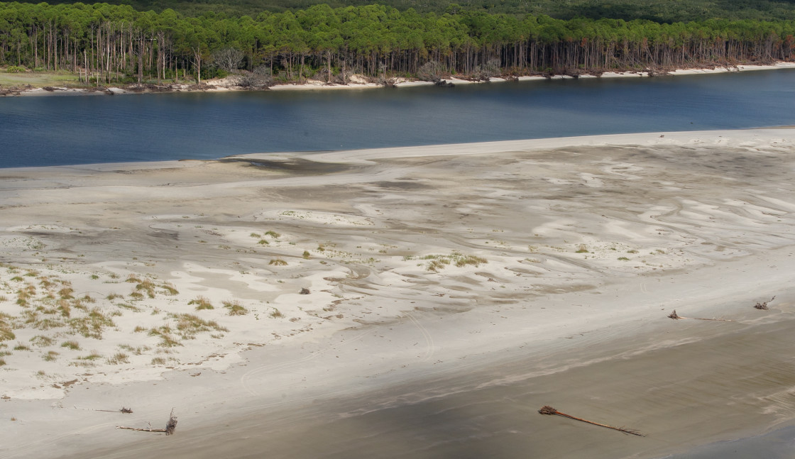 "South Georgia Beach, Jekyll Island - aerial" stock image