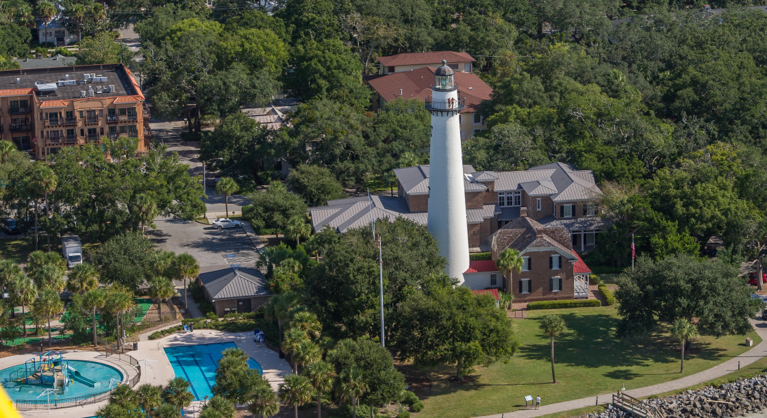 "St. Simons Island Lighthouse Museum" stock image