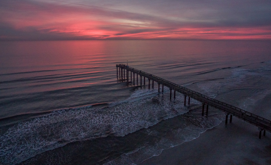 "St Johns County Florida Fishing Pier" stock image