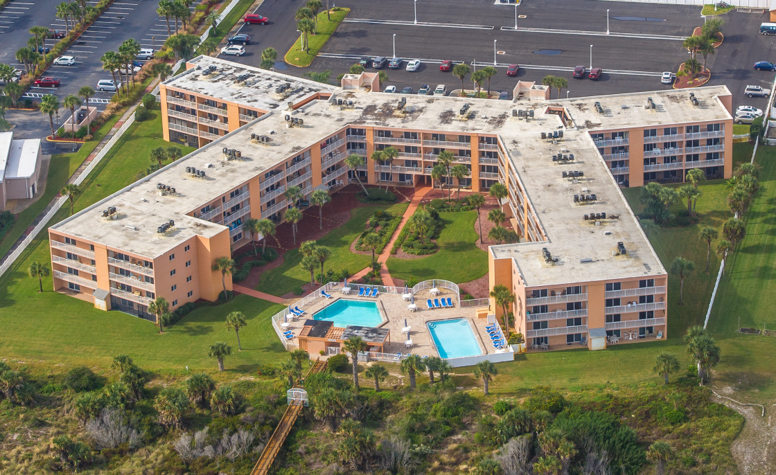 "Saint Augustine beach condominium aerial" stock image