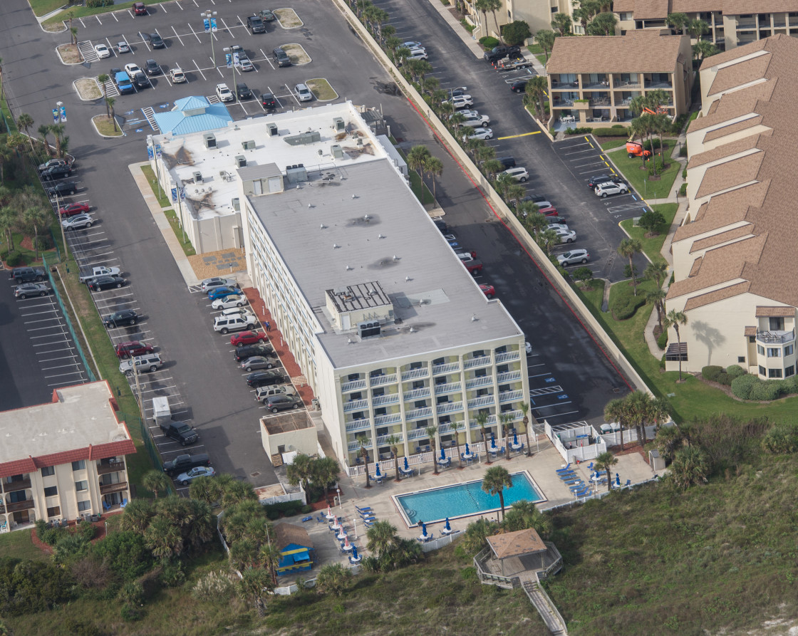 "Saint Augustine beach condominium aerial" stock image