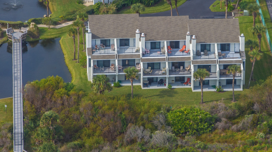 "Saint Augustine beach condominium aerial" stock image