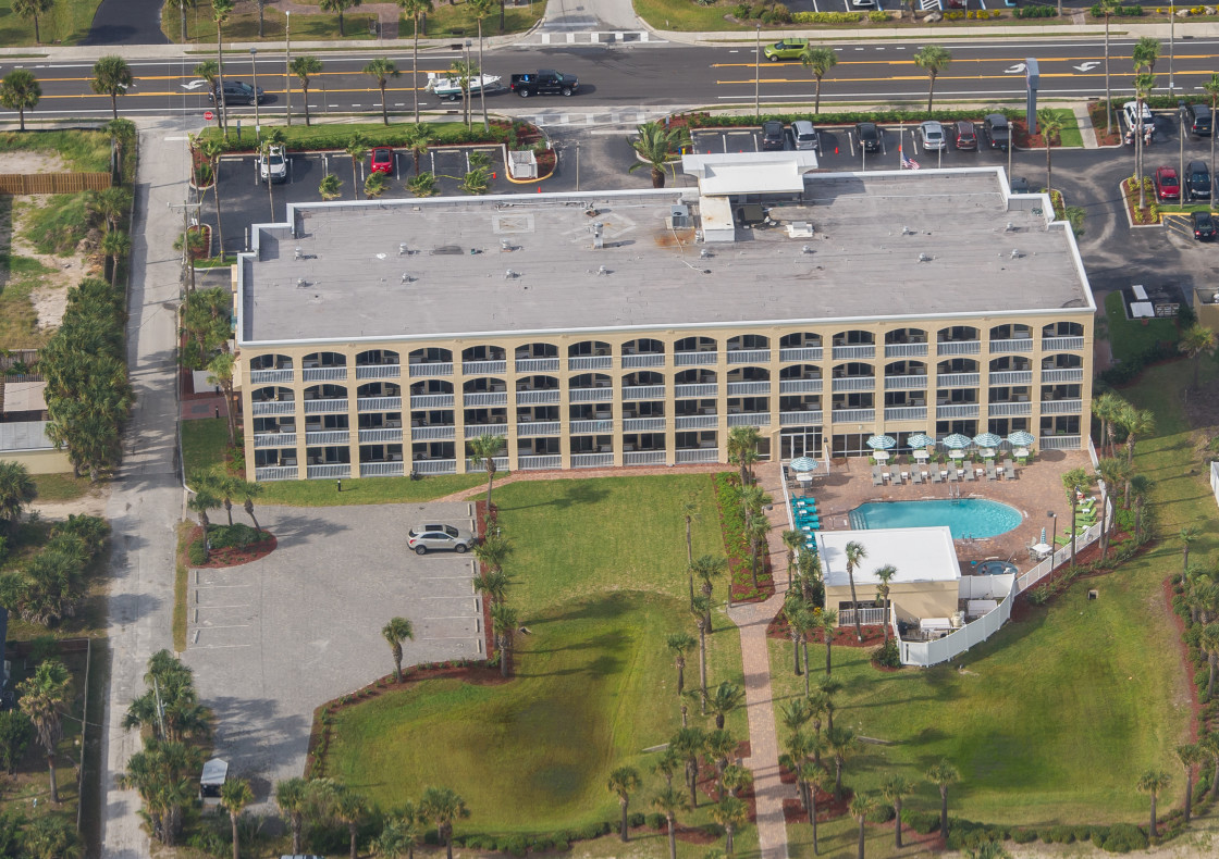 "Saint Augustine beach condominium aerial" stock image