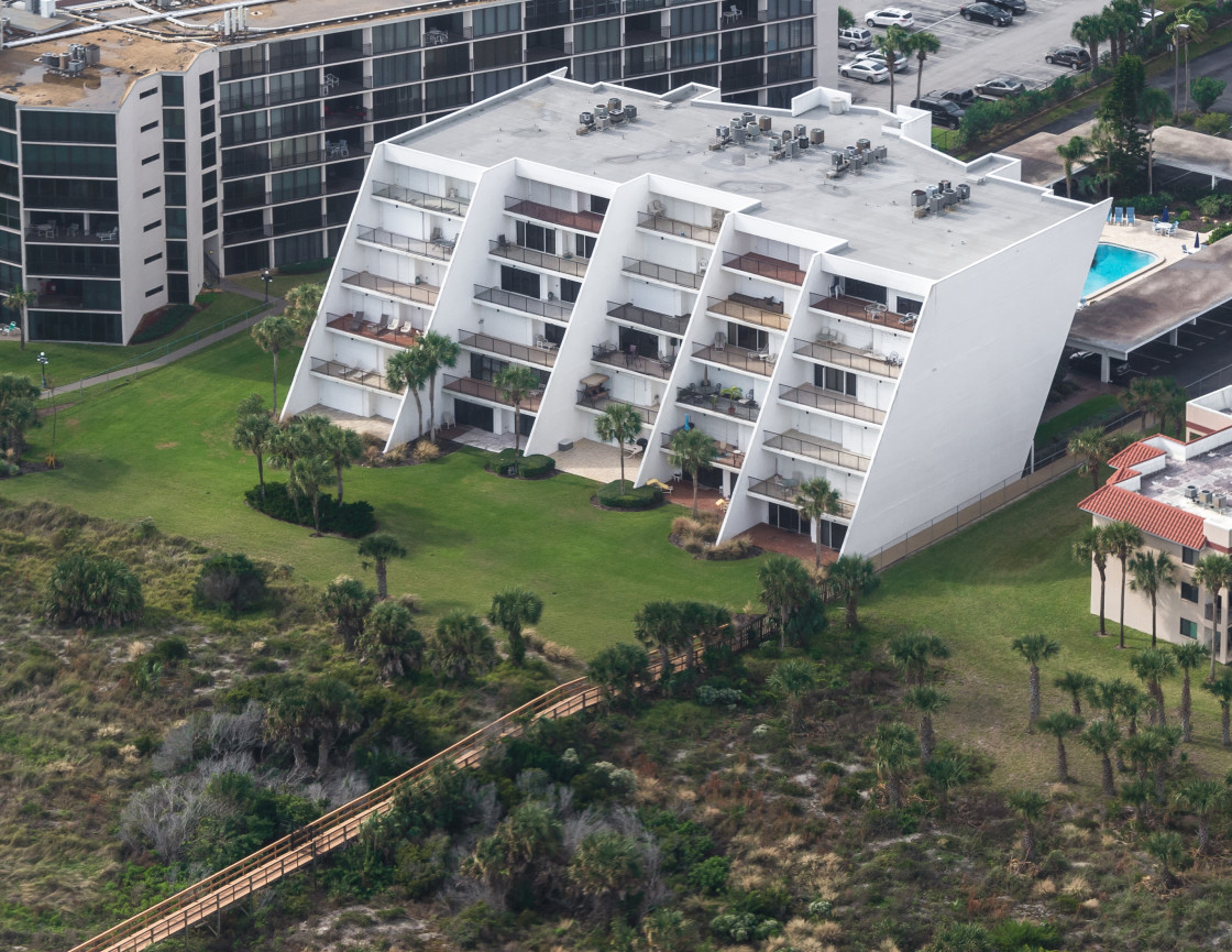 "Saint Augustine beach condominium aerial" stock image