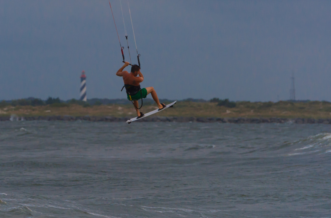 "Wind surfer in St Augustine" stock image