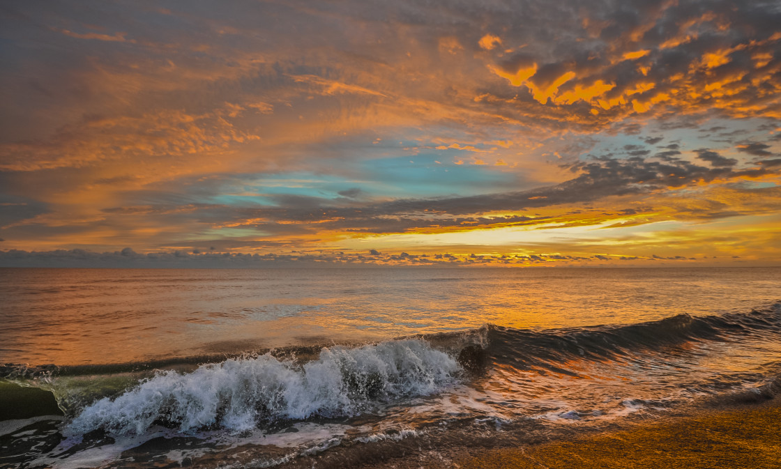 "Sunrise on the beach" stock image