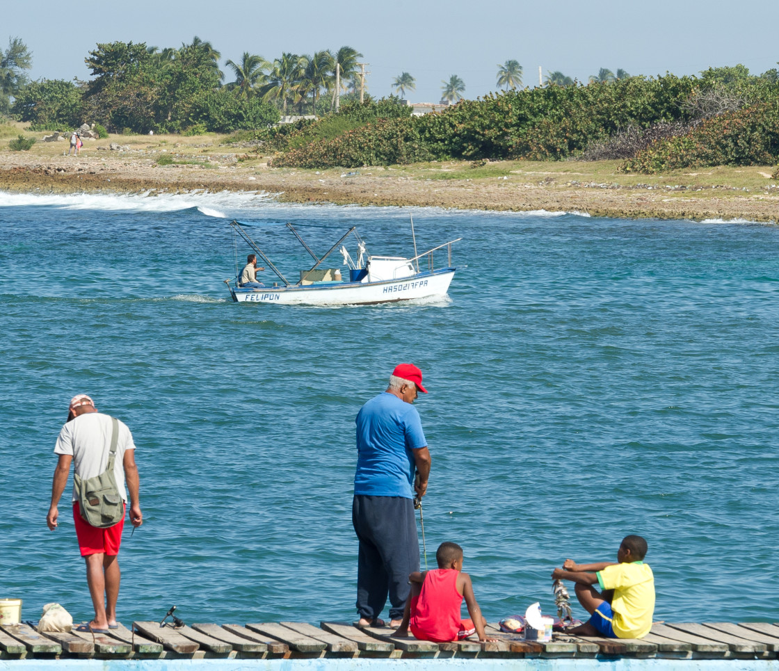 "Cuban fishing village" stock image