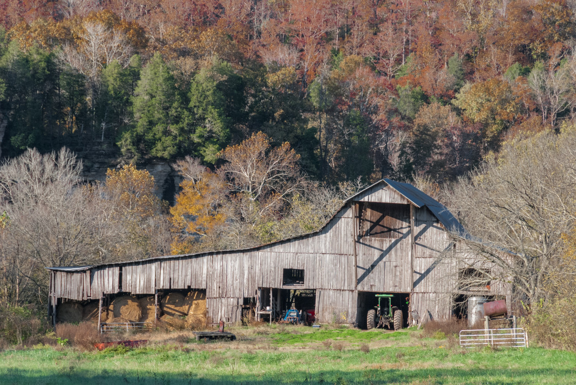 "Old barn in the hills" stock image