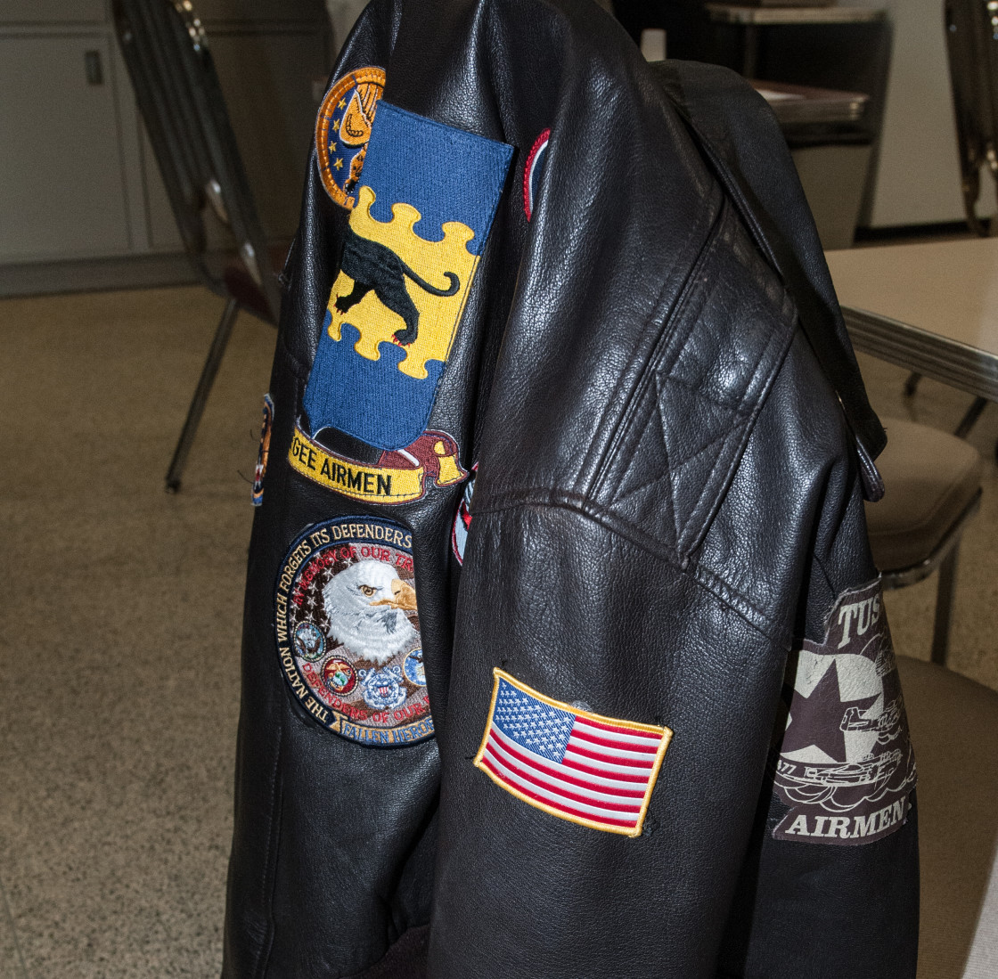 "Tuskegee Airman jacket" stock image