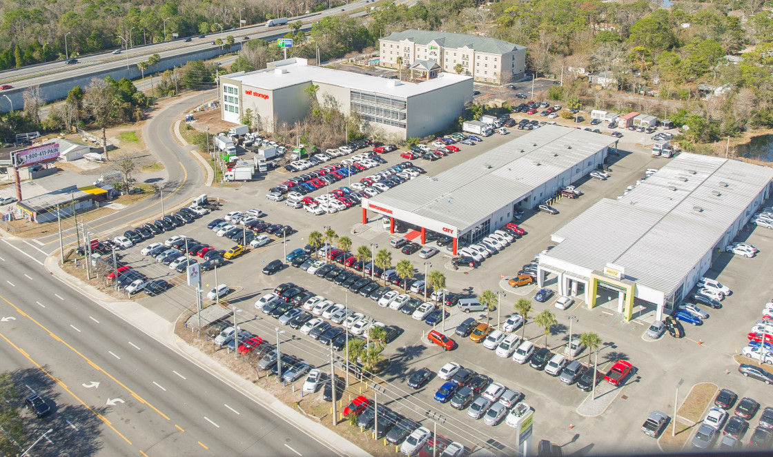 "Corporate buildings in Jacksonville Florida" stock image