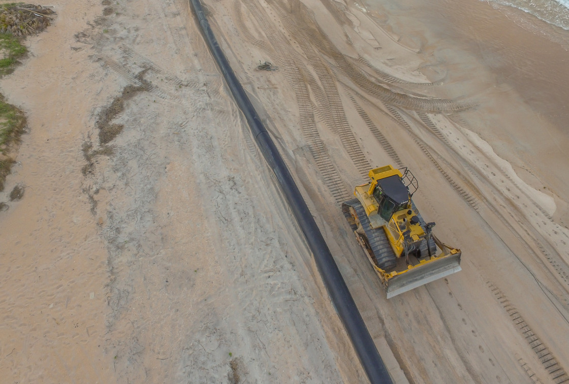 "Beach re nourishment" stock image