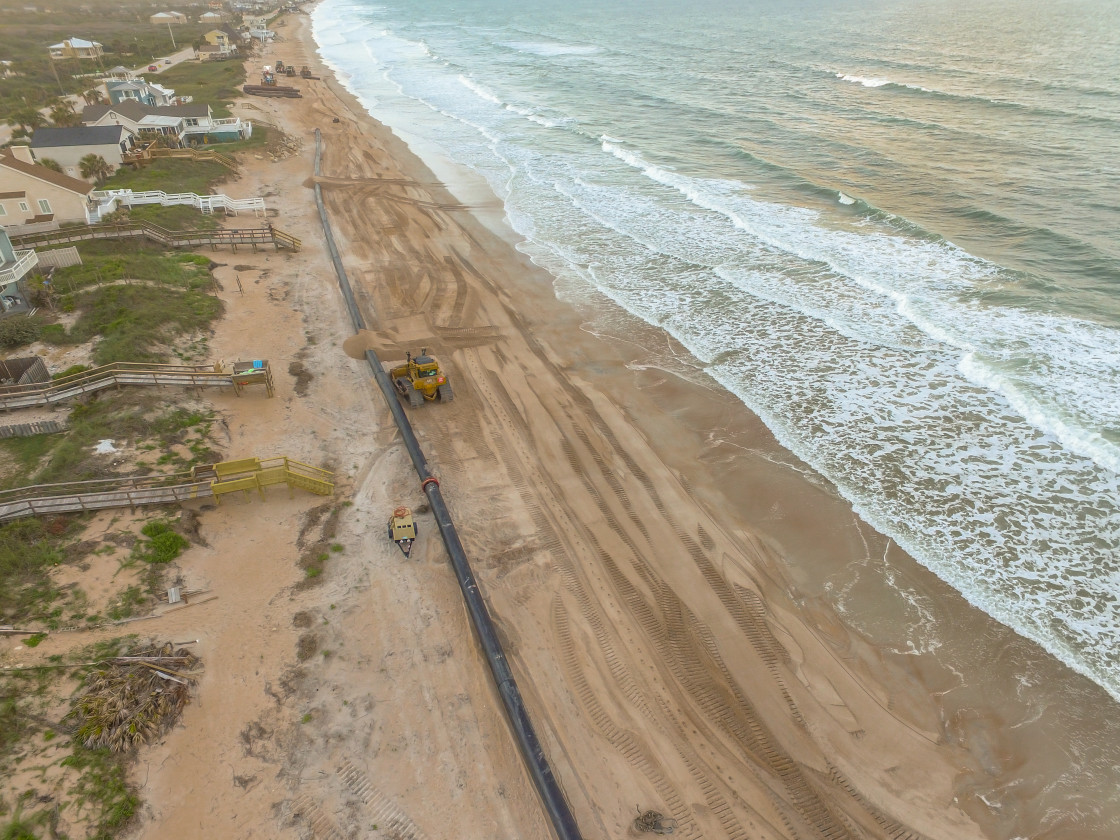 "Beach re nourishment" stock image