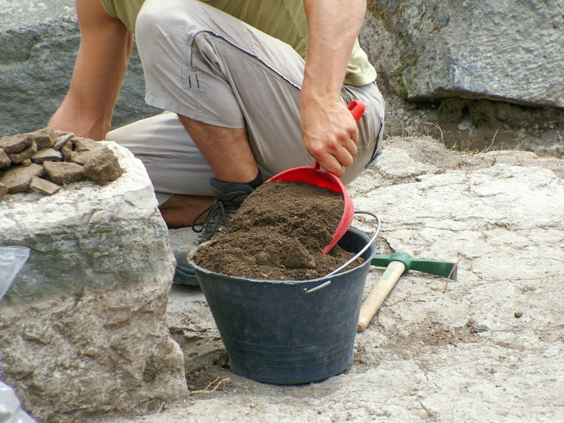 "Archaeology dig – Pompeii Italy" stock image