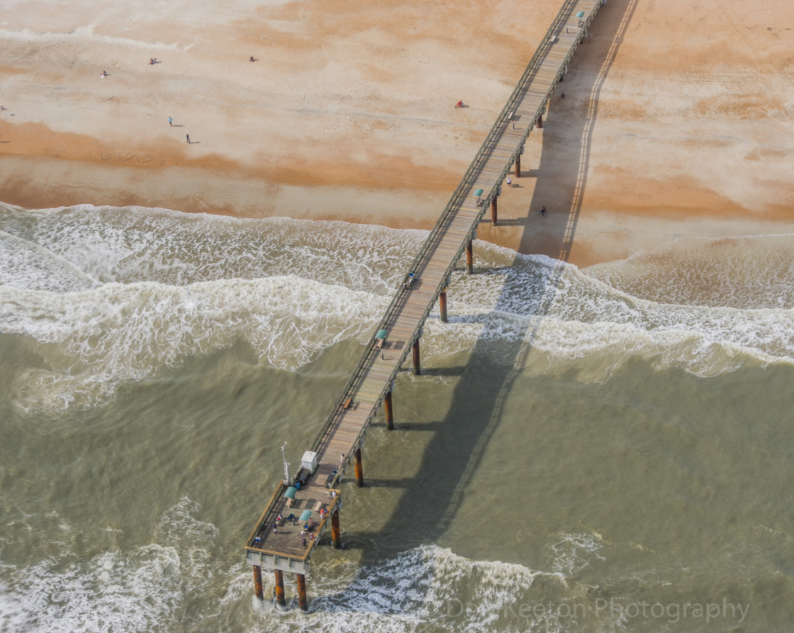 "St Johns County Florida Fishing Pier" stock image