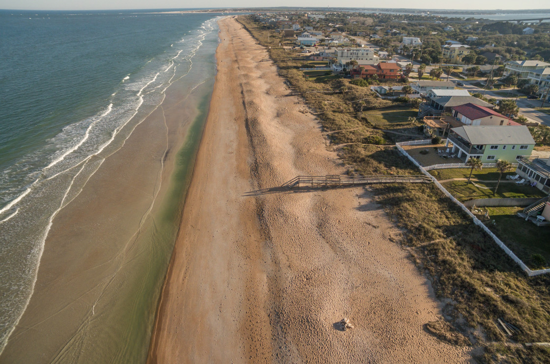 "Saint Augustine beach aerial" stock image