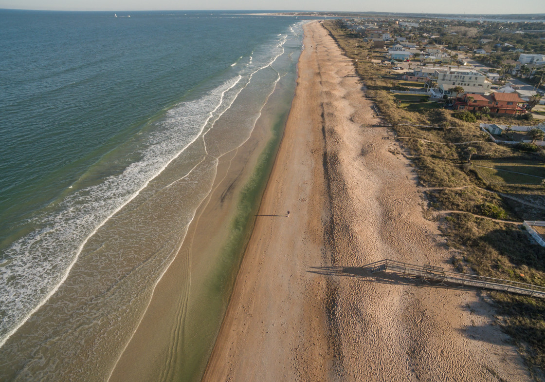 "Saint Augustine beach aerial" stock image