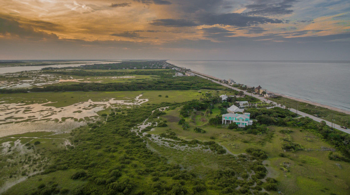 "Florida marsh aerial" stock image