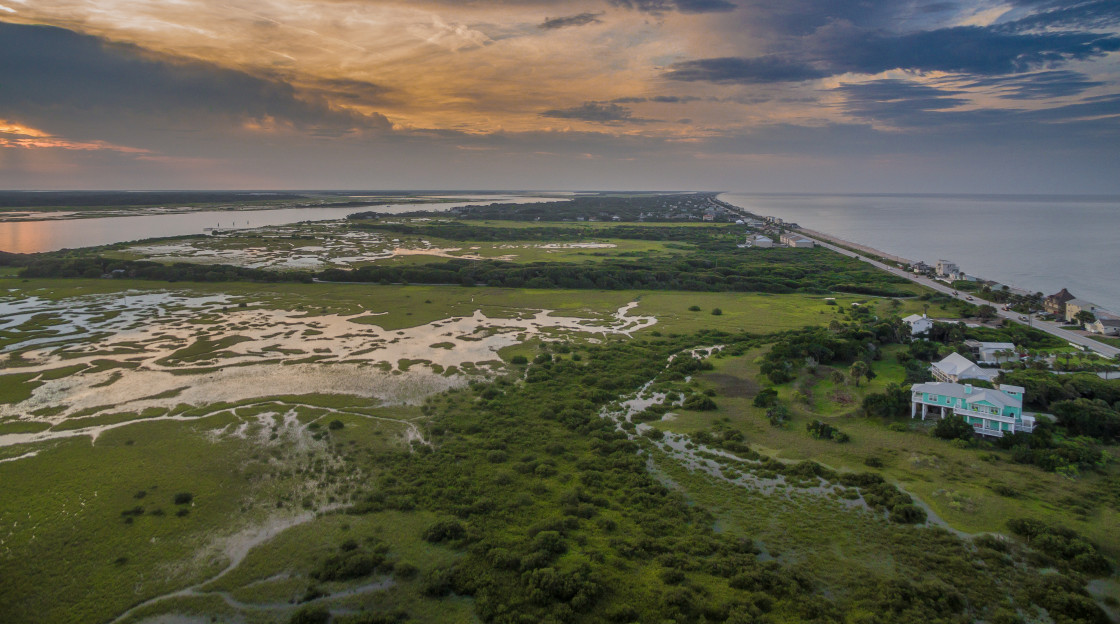 "Florida marsh aerial" stock image