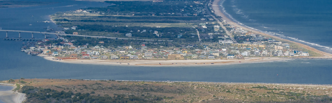 "Vilano Beach aerial view" stock image