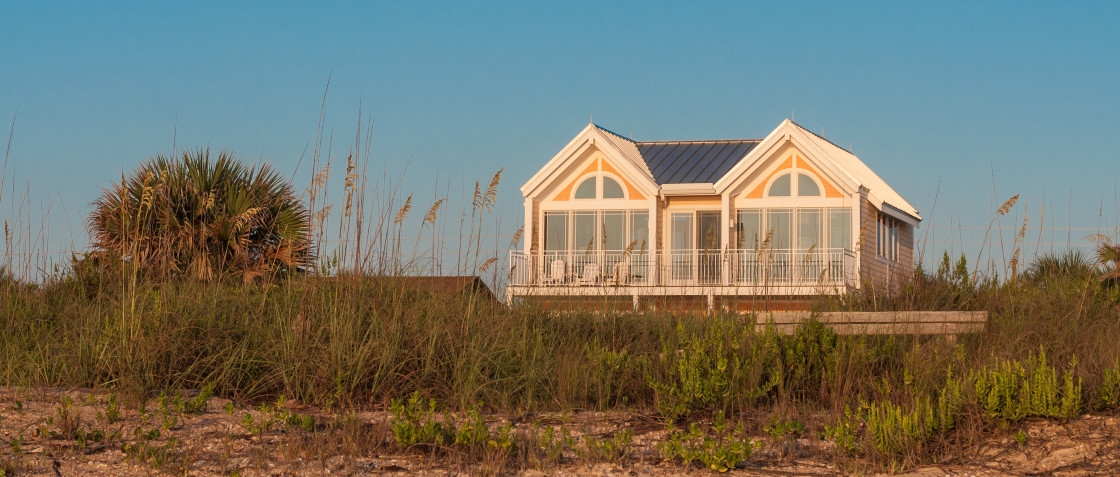 "Beach house" stock image