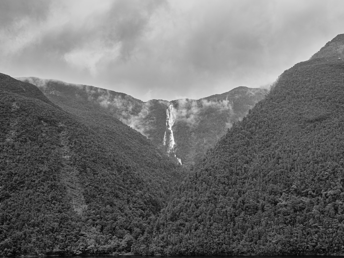 "Doubtful Sound Monochrome#1" stock image