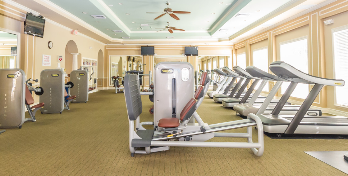 "Gym workout room" stock image