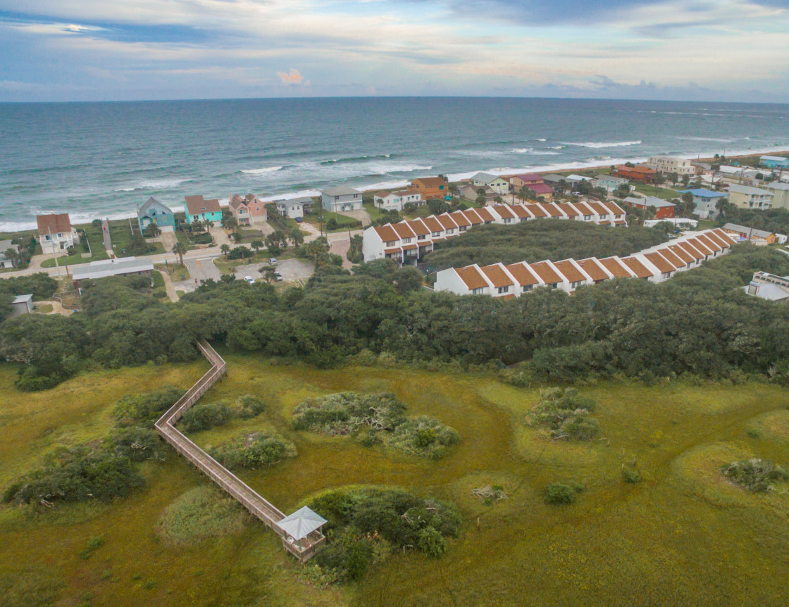 "Vilano Beach aerial view" stock image