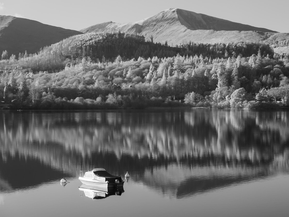 "Boat on Derwentwater" stock image