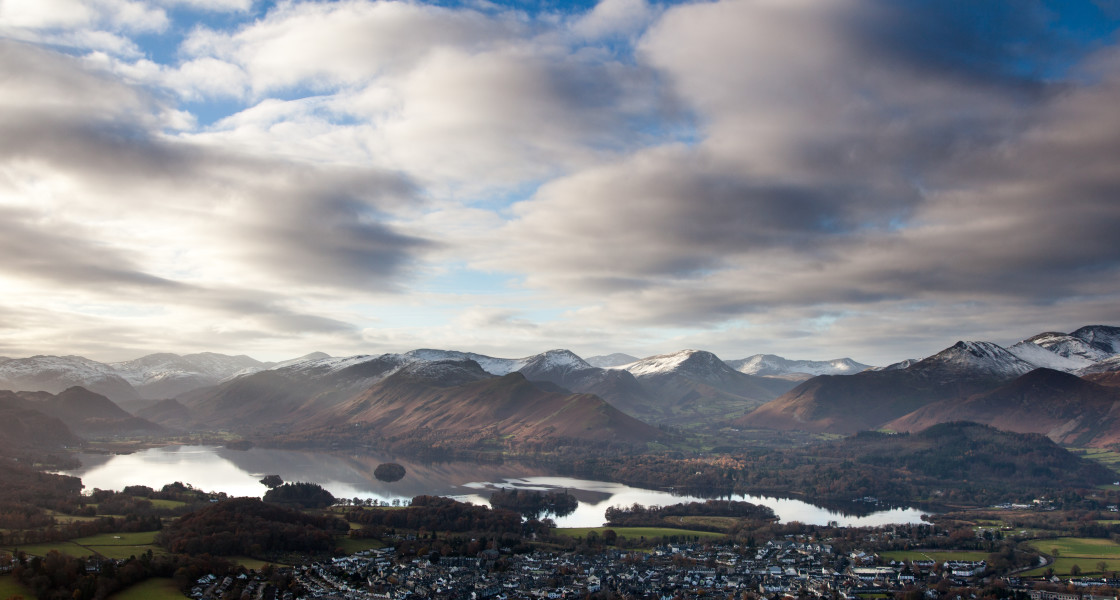 "View over Keswick" stock image